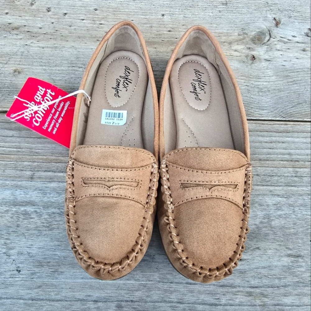 Dexflex Comfort NEW Dayzy Preppy Minimalist Comfort Moc Toe Penny Loafers 7.5M